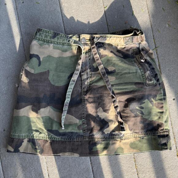 Y2k adjustable camo cargo Skirt - Picture 1 of 7
